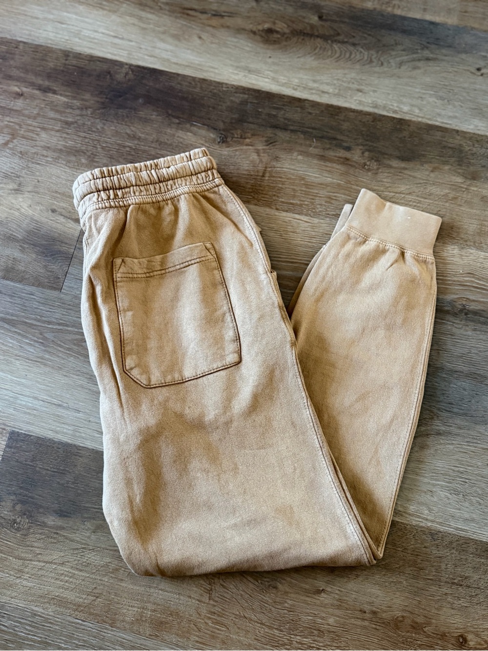Men's Tan Drawstring Jogger Sweatpants